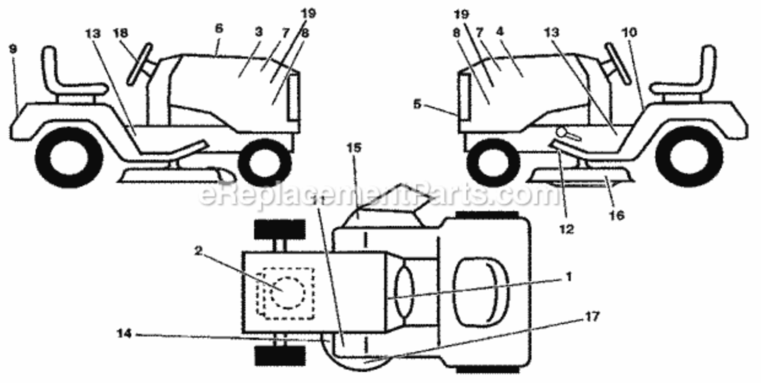 Page A Diagram and Parts List for 917255591  Craftsman Lawn Tractor