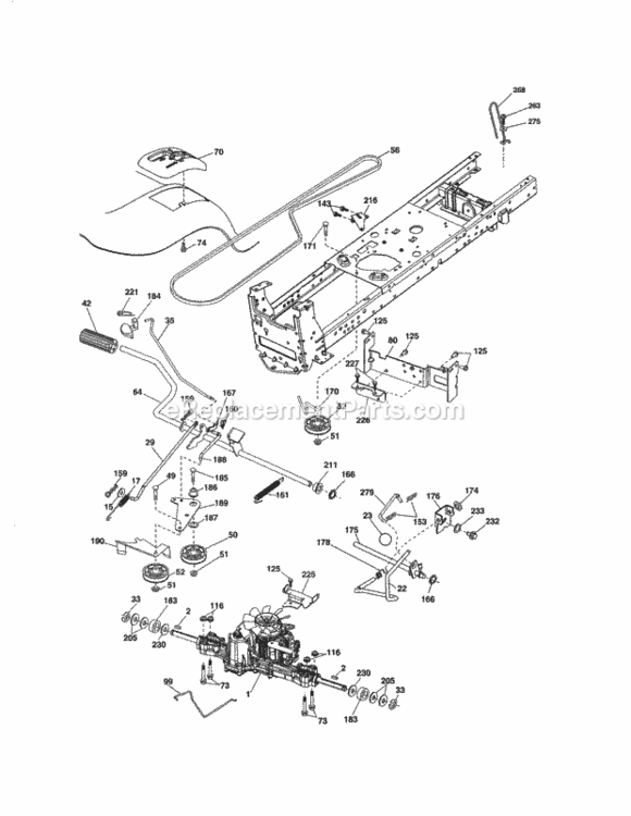 Page C Diagram and Parts List for 917255620  Craftsman Lawn Tractor