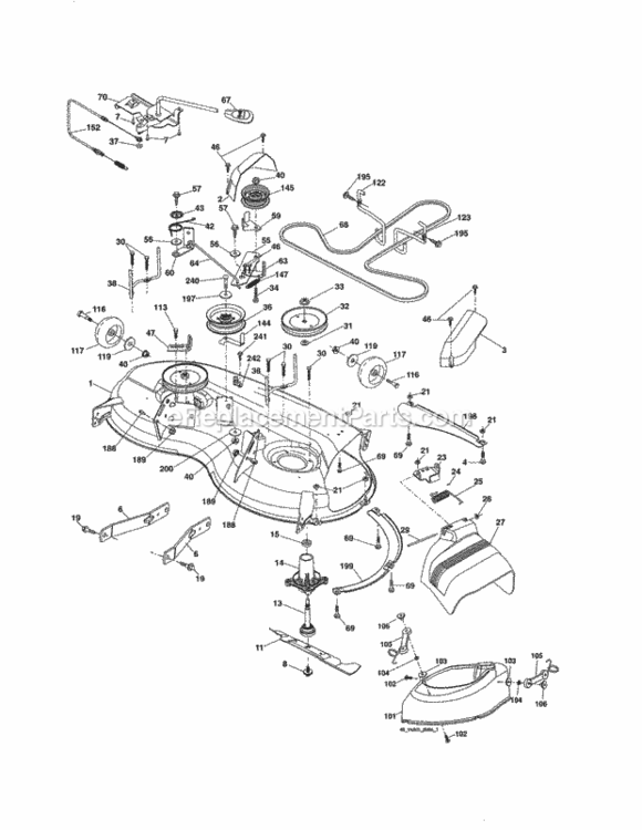Page F Diagram and Parts List for 917255620  Craftsman Lawn Tractor