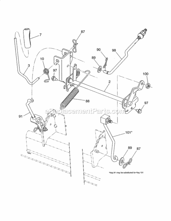 Page G Diagram and Parts List for 917255620  Craftsman Lawn Tractor