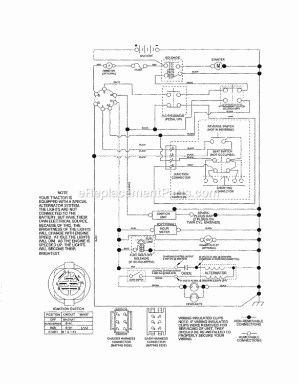 Page K Diagram and Parts List for 917255621  Craftsman Lawn Tractor