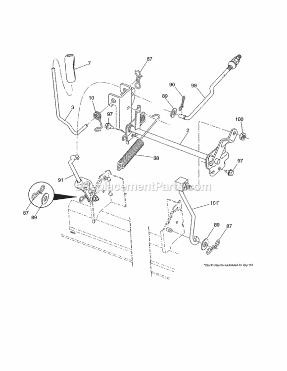 Page G Diagram and Parts List for 917255621  Craftsman Lawn Tractor