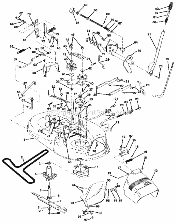 Page I Diagram and Parts List for 917255691  Craftsman Lawn Tractor
