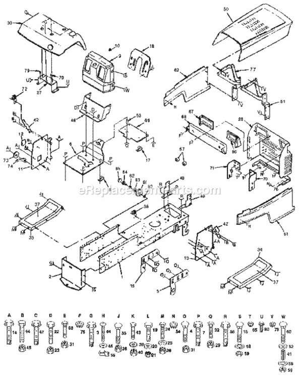 Page B Diagram and Parts List for 917255692  Craftsman Lawn Tractor