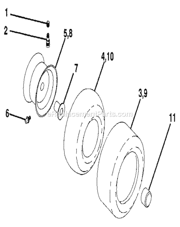 Page H Diagram and Parts List for 917255692  Craftsman Lawn Tractor