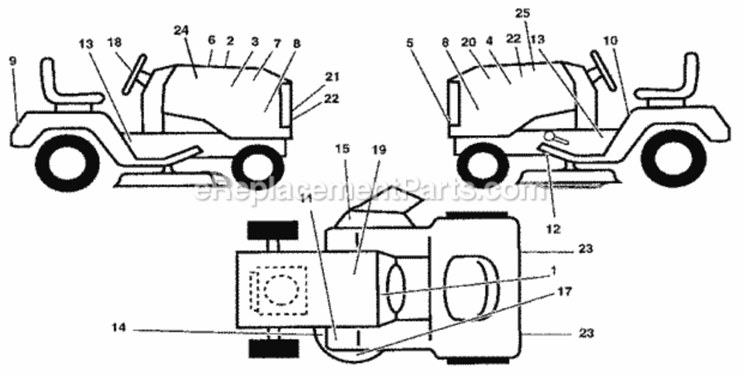 Page G Diagram and Parts List for 917255693  Craftsman Lawn Tractor