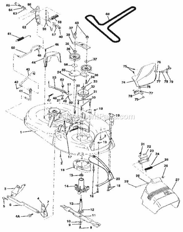 Page J Diagram and Parts List for 917255694  Craftsman Lawn Tractor
