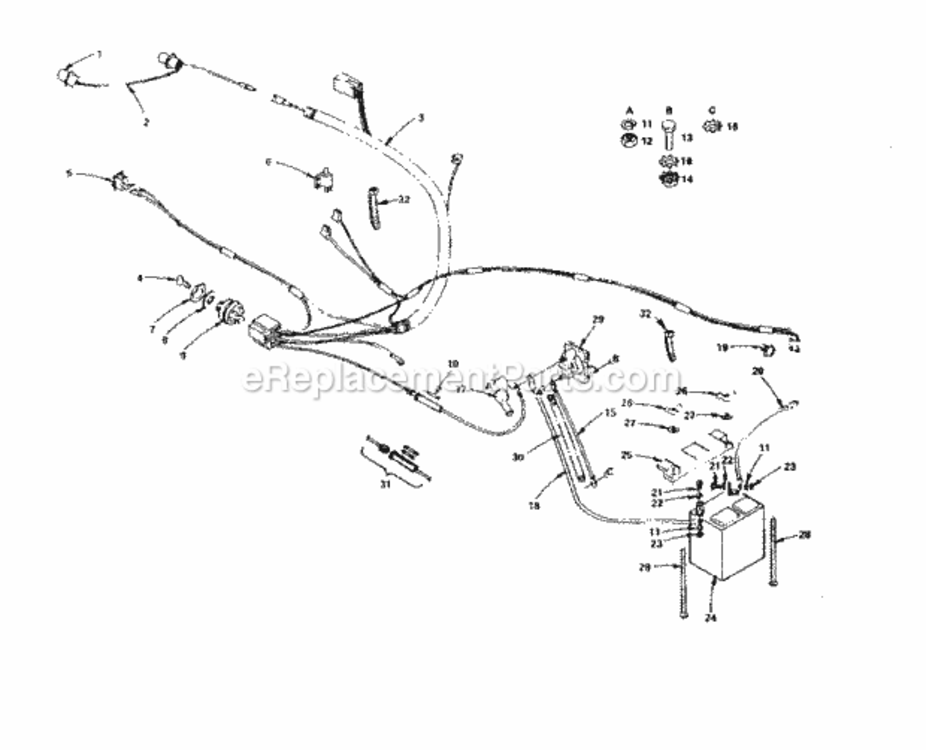 Page A Diagram and Parts List for 917255722  Craftsman Lawn Tractor