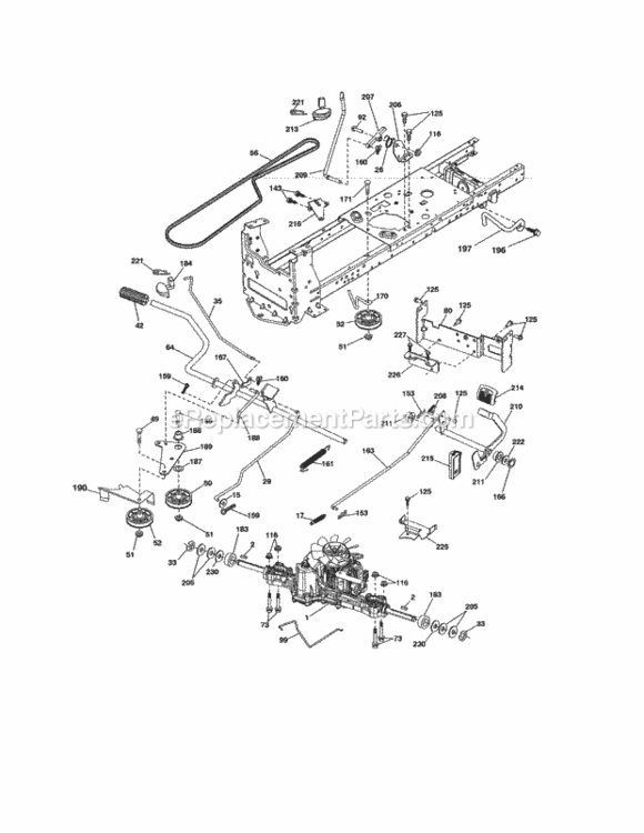 Page C Diagram and Parts List for 917255728  Craftsman Lawn Tractor