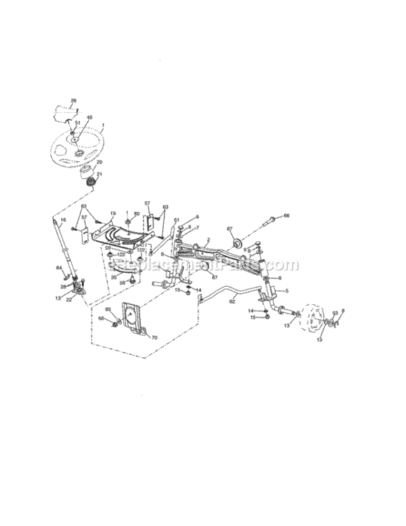 Page E Diagram and Parts List for 917255728  Craftsman Lawn Tractor
