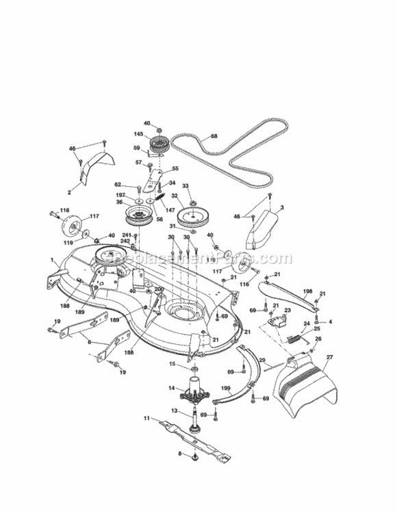 Page F Diagram and Parts List for 917255728  Craftsman Lawn Tractor