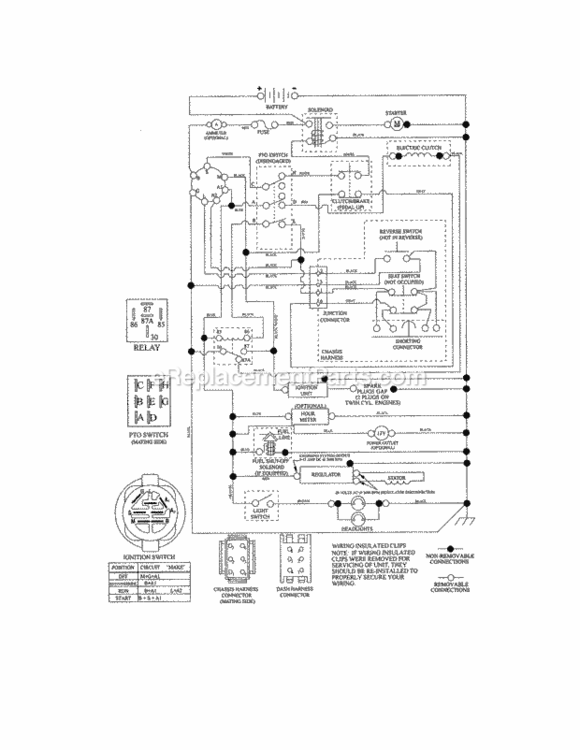 Page K Diagram and Parts List for 917255729  Craftsman Lawn Tractor