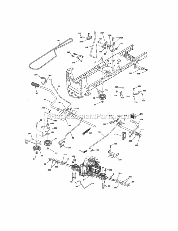 Page C Diagram and Parts List for 917255729  Craftsman Lawn Tractor