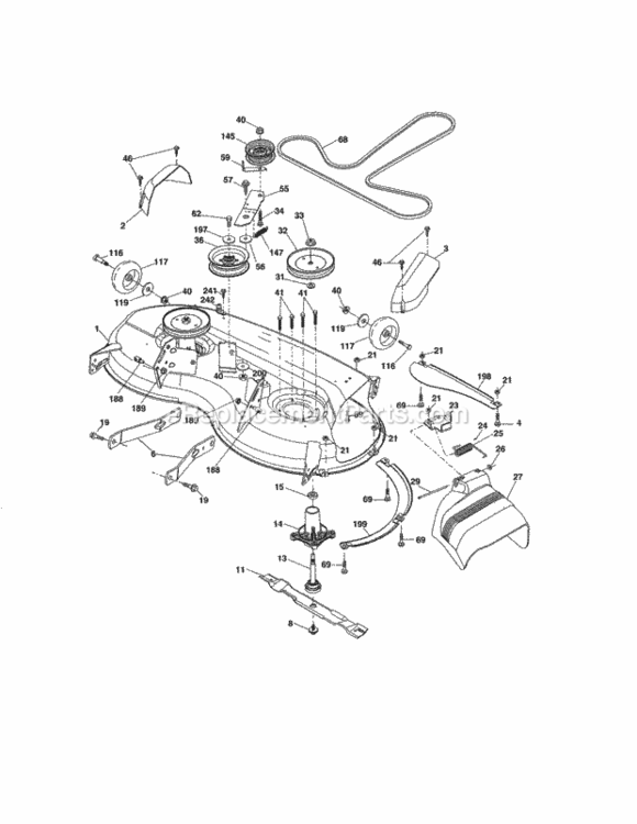 Page F Diagram and Parts List for 917255729  Craftsman Lawn Tractor