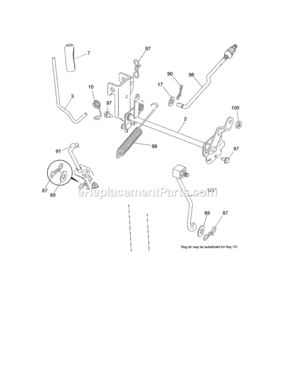 Page G Diagram and Parts List for 917255729  Craftsman Lawn Tractor