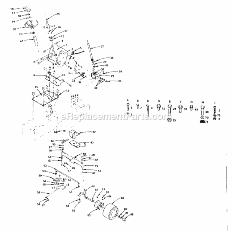 Page D Diagram and Parts List for 917255730  Craftsman Lawn Tractor