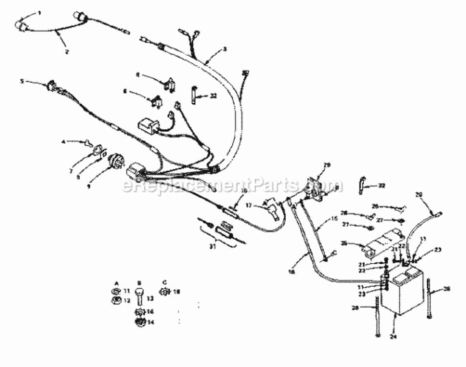 Page A Diagram and Parts List for 917255734  Craftsman Lawn Tractor
