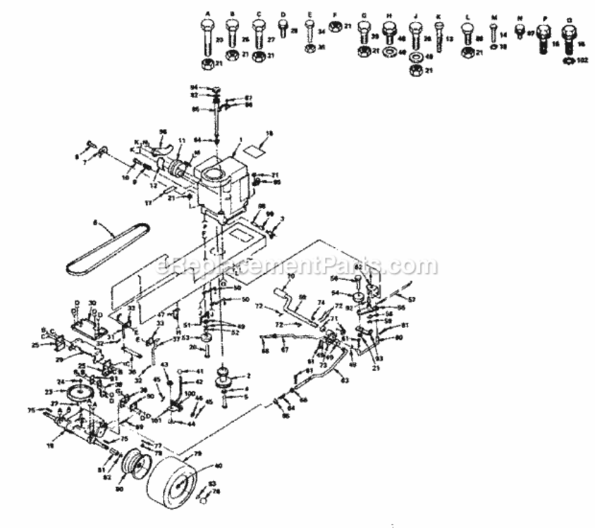 Page C Diagram and Parts List for 917255734  Craftsman Lawn Tractor