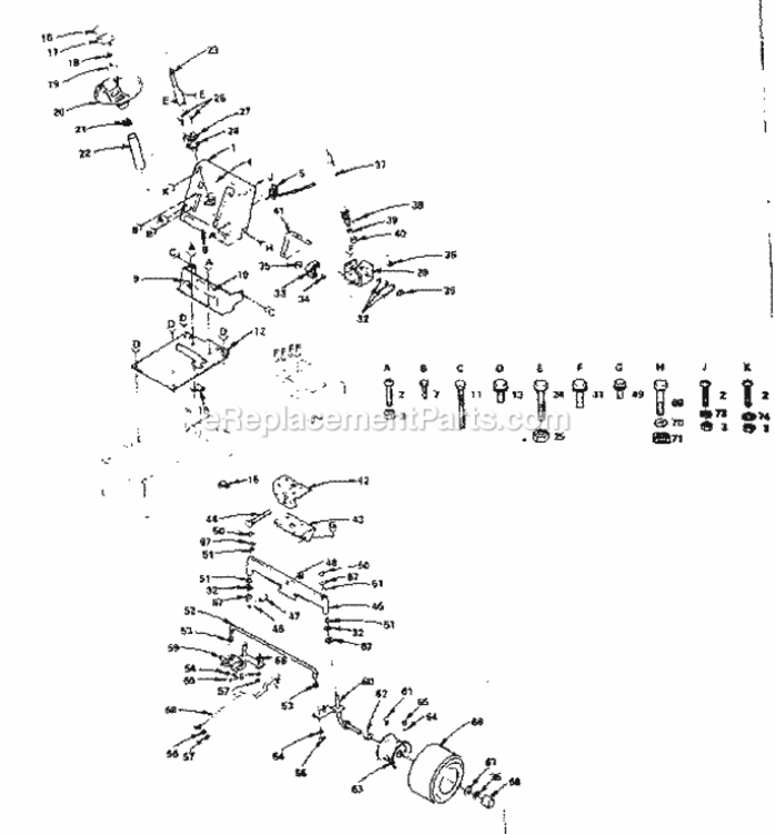Page D Diagram and Parts List for 917255734  Craftsman Lawn Tractor