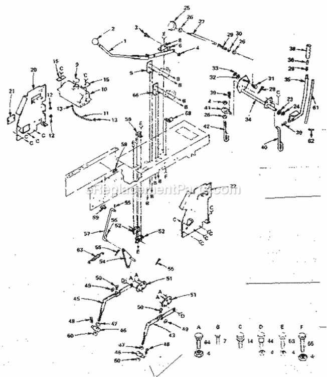 Page E Diagram and Parts List for 917255735  Craftsman Lawn Tractor
