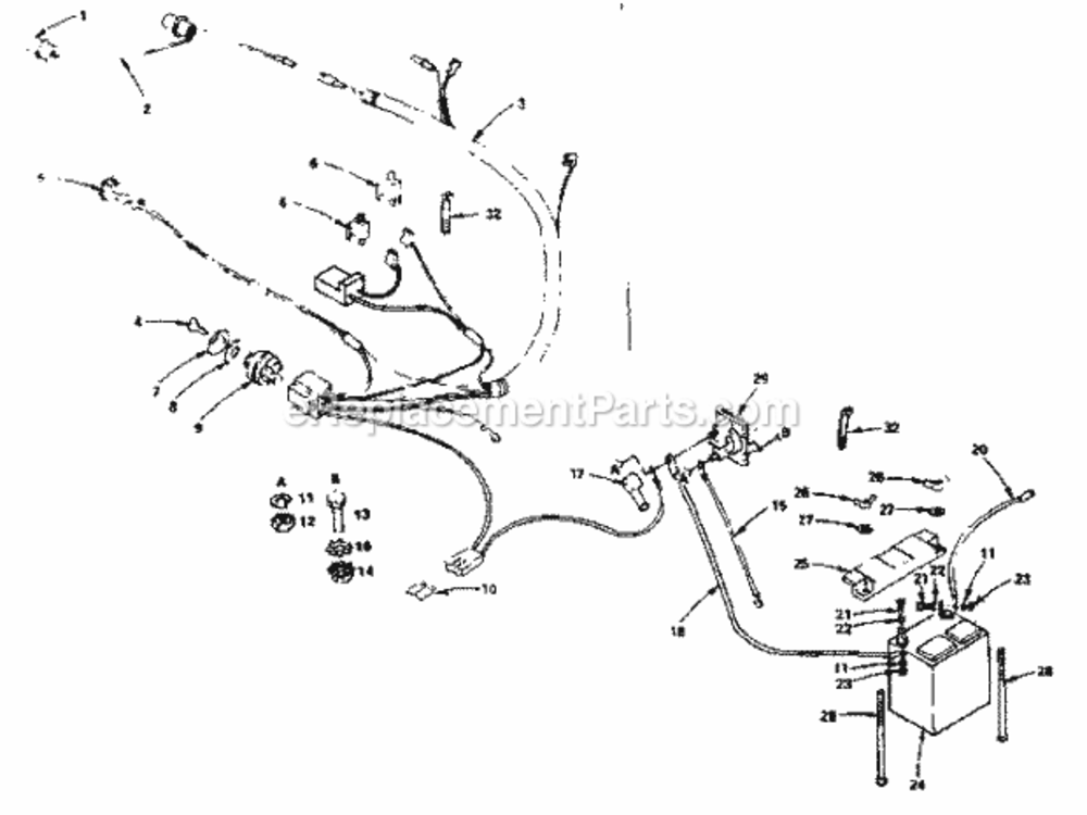 Page A Diagram and Parts List for 917255736  Craftsman Lawn Tractor