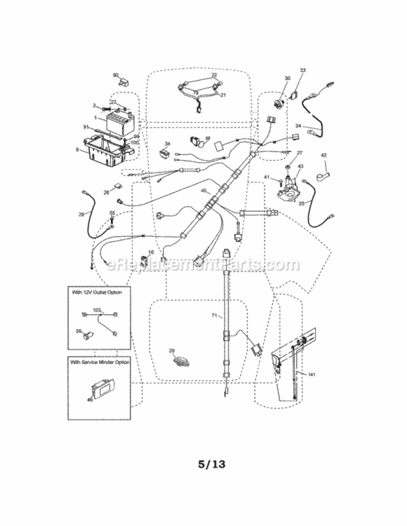 Page A Diagram and Parts List for 917255737  Craftsman Lawn Tractor
