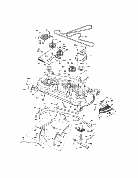 Page F Diagram and Parts List for 917255737  Craftsman Lawn Tractor