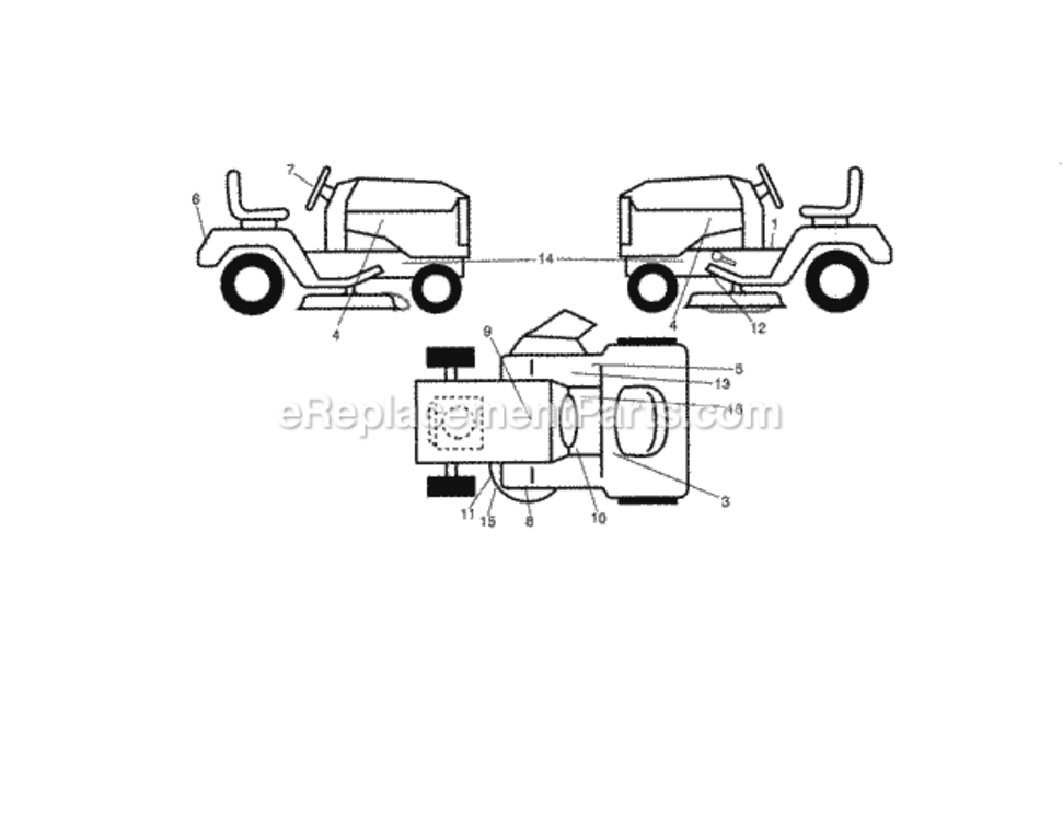 Page I Diagram and Parts List for 917255737  Craftsman Lawn Tractor