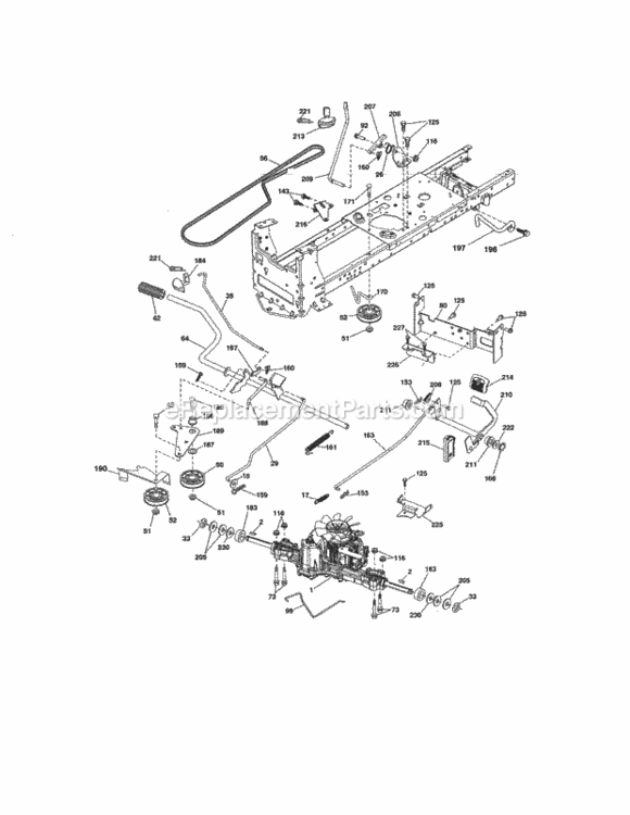 Page C Diagram and Parts List for 917255743  Craftsman Lawn Tractor