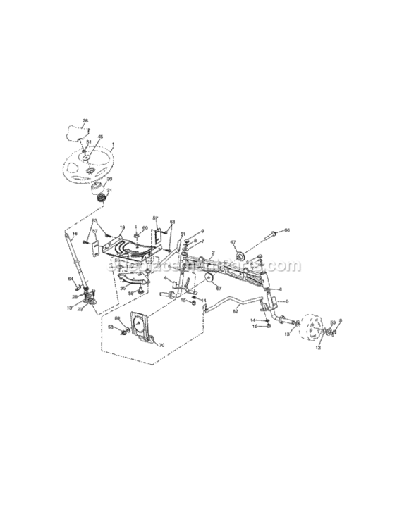 Page E Diagram and Parts List for 917255743  Craftsman Lawn Tractor