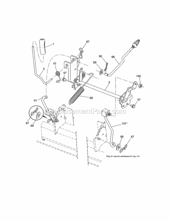 Page G Diagram and Parts List for 917255743  Craftsman Lawn Tractor