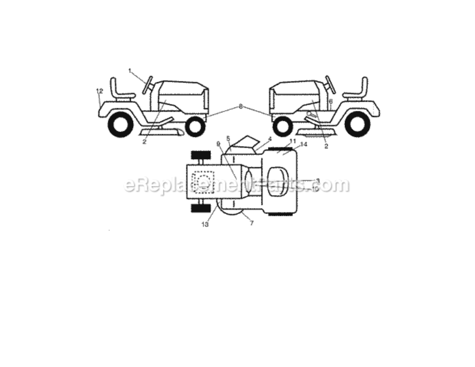 Page I Diagram and Parts List for 917255743  Craftsman Lawn Tractor