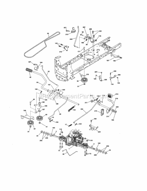 Page C Diagram and Parts List for 917255744  Craftsman Lawn Tractor