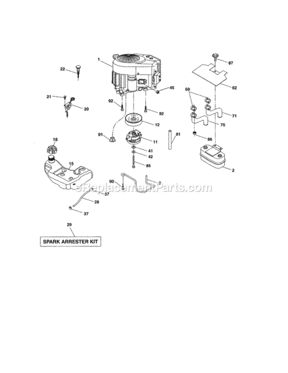 Page D Diagram and Parts List for 917255744  Craftsman Lawn Tractor