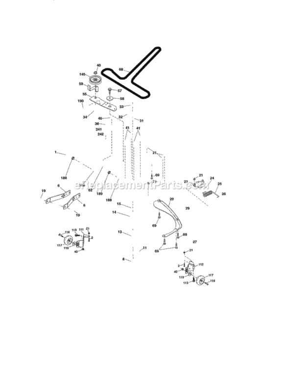 Page F Diagram and Parts List for 917255744  Craftsman Lawn Tractor