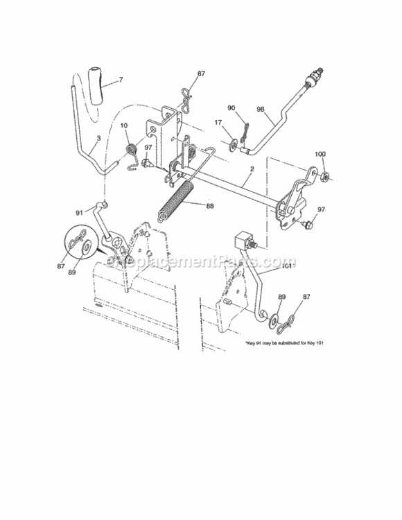 Page G Diagram and Parts List for 917255744  Craftsman Lawn Tractor