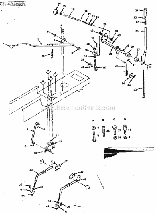 Page E Diagram and Parts List for 917255812  Craftsman Lawn Tractor