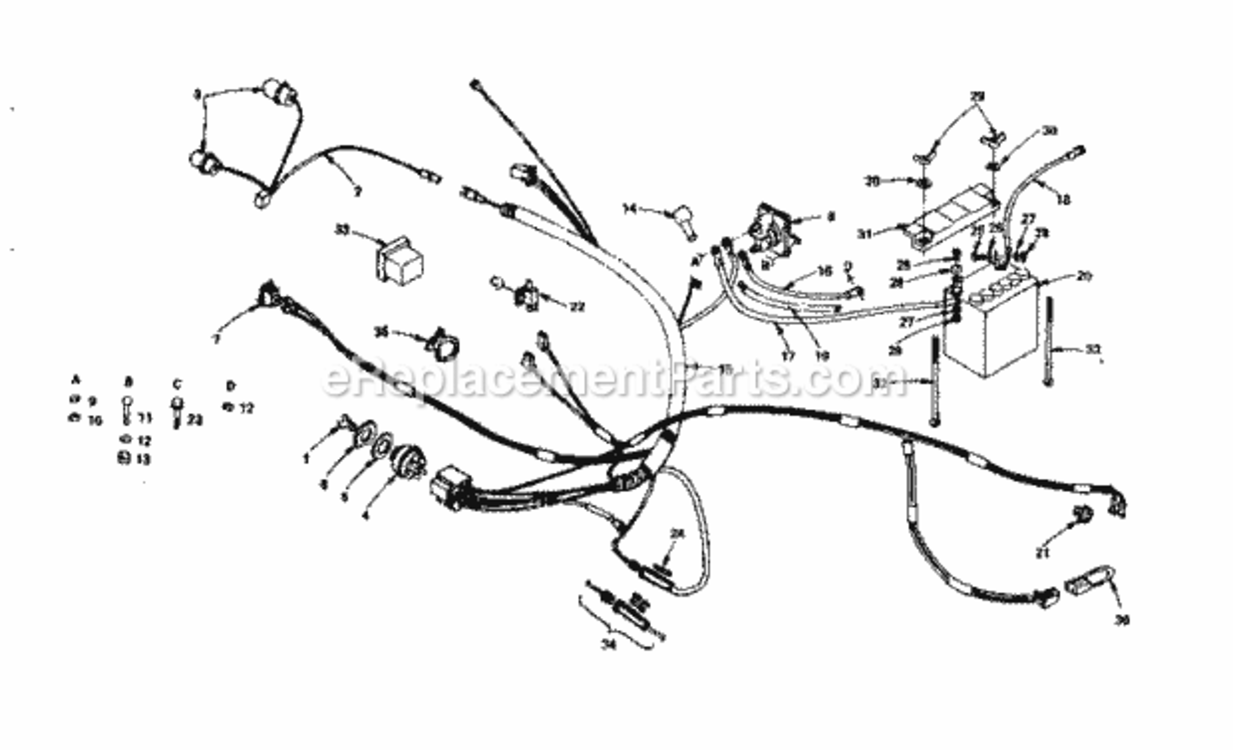Page A Diagram and Parts List for 917255820  Craftsman Lawn Tractor