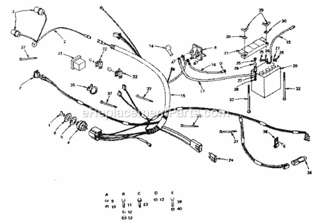Page A Diagram and Parts List for 917255821  Craftsman Lawn Tractor