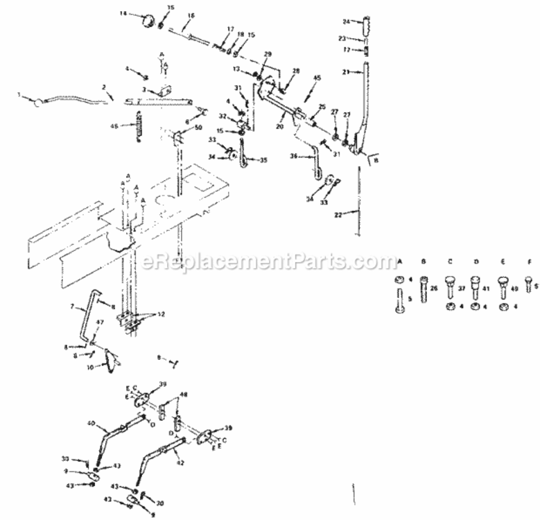 Page E Diagram and Parts List for 917255821  Craftsman Lawn Tractor