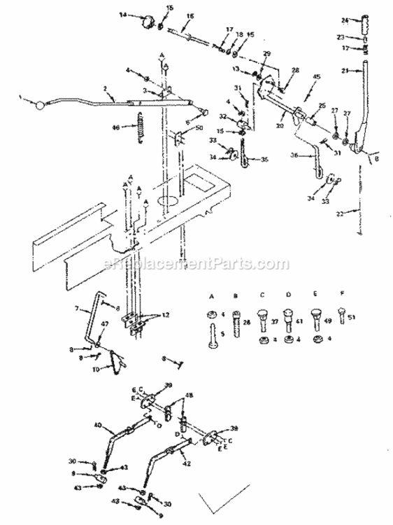 Page E Diagram and Parts List for 917255822  Craftsman Lawn Tractor