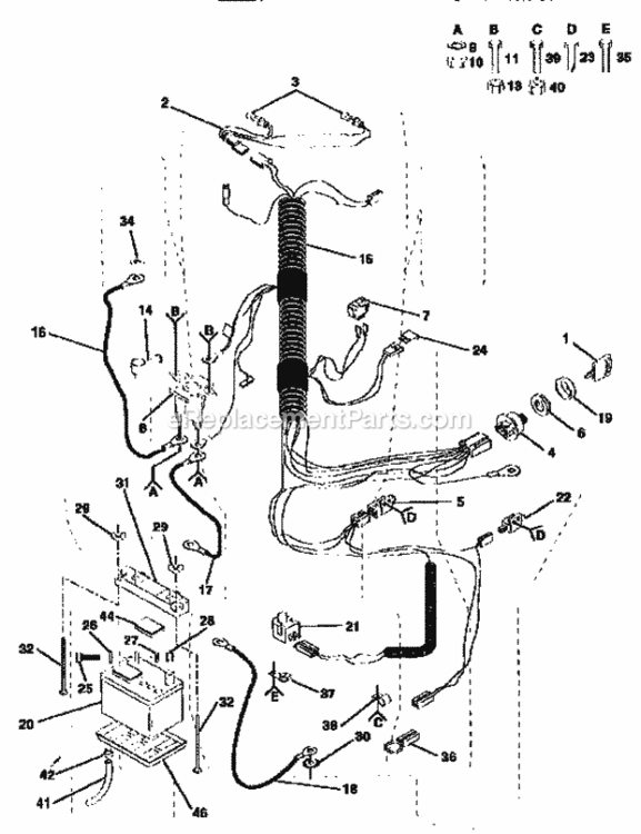 Page A Diagram and Parts List for 917255891  Craftsman Lawn Tractor