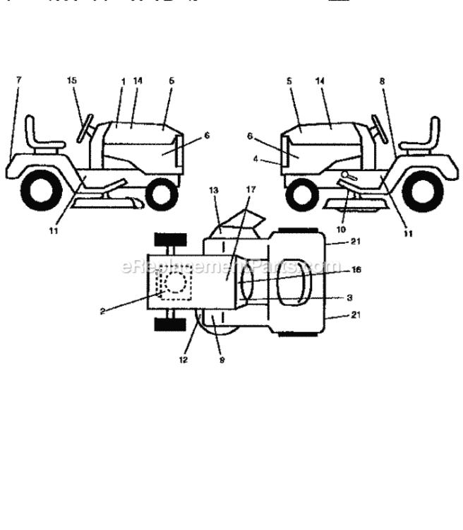 Page G Diagram and Parts List for 917255891  Craftsman Lawn Tractor