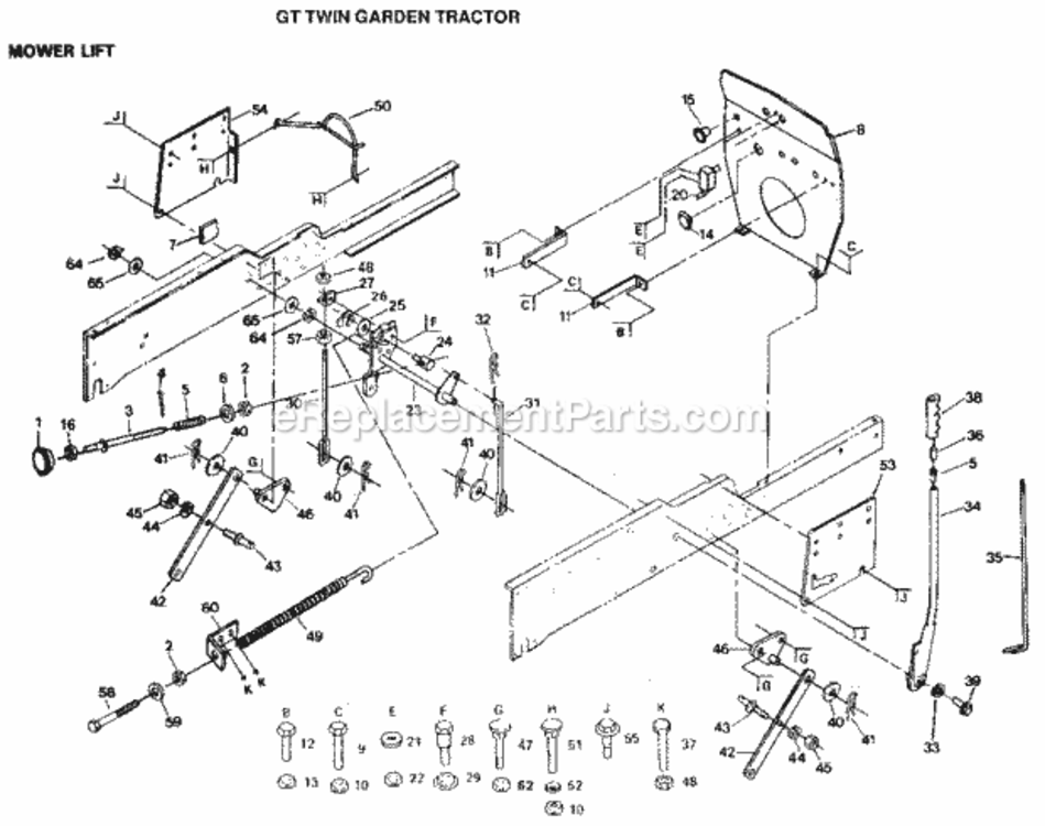 Page E Diagram and Parts List for 9172559101  Craftsman Lawn Tractor
