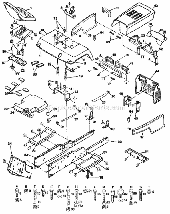 Page B Diagram and Parts List for 9172559102  Craftsman Lawn Tractor
