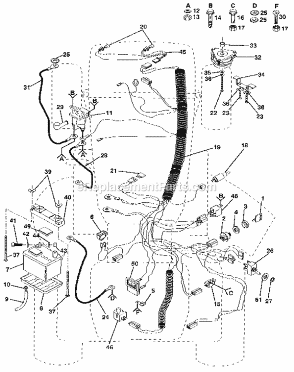 Page A Diagram and Parts List for 9172559105  Craftsman Lawn Tractor