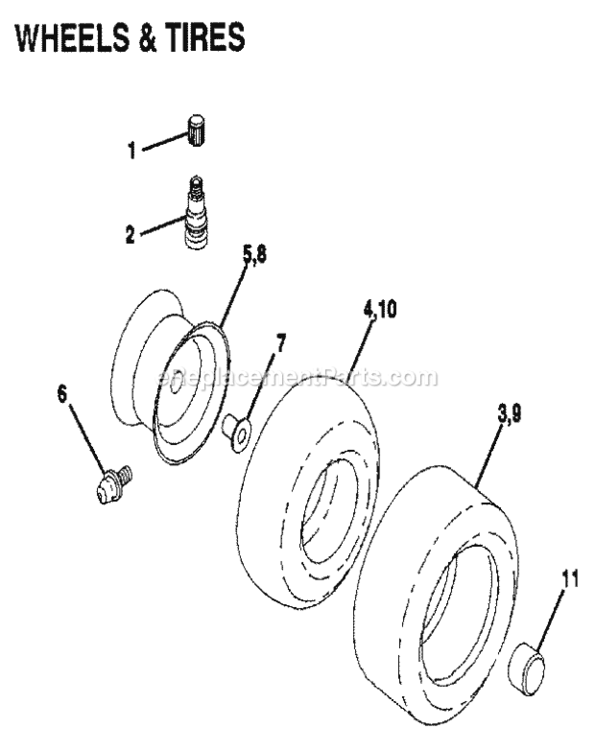 Page B Diagram and Parts List for 9172559106  Craftsman Lawn Tractor