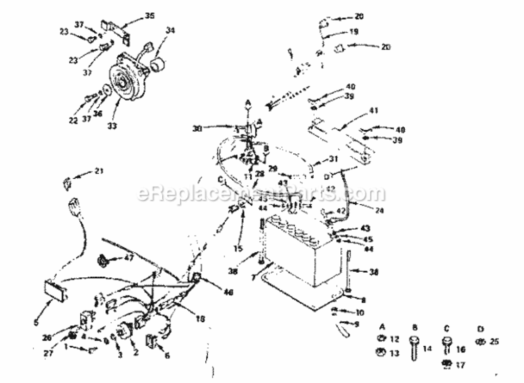 Page A Diagram and Parts List for 917255912  Craftsman Lawn Tractor
