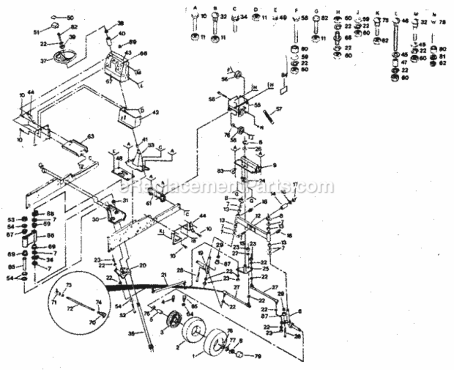 Page D Diagram and Parts List for 917255914  Craftsman Lawn Tractor