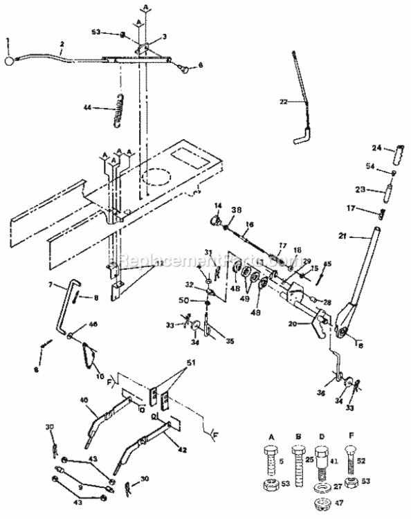 Page E Diagram and Parts List for 917255920  Craftsman Lawn Tractor